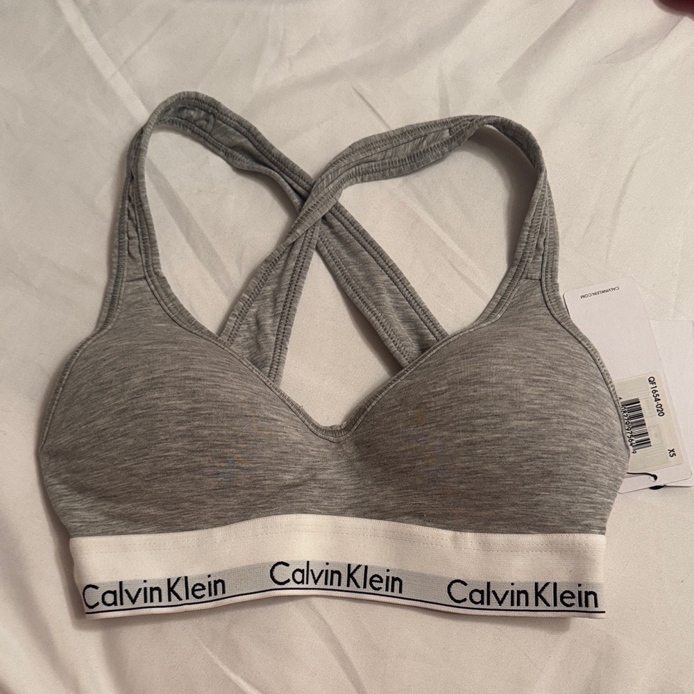Calvin Klein Heather Gray Lift Bralette
